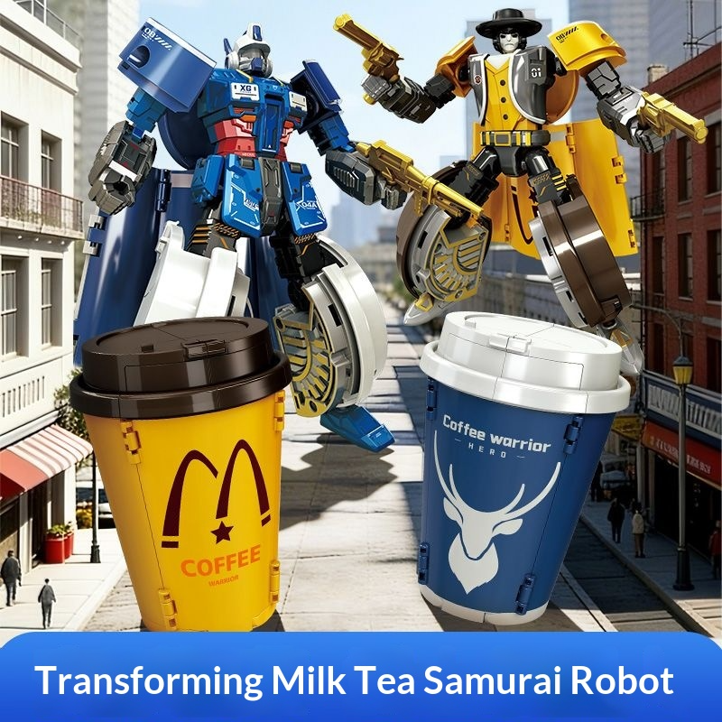 Science Robotics - Transforming toy milk tea warrior mecha