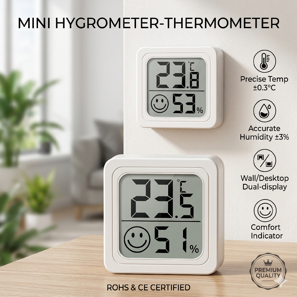 Mini LCD Digital Thermometer H - Weather Station Indoor recension och pris