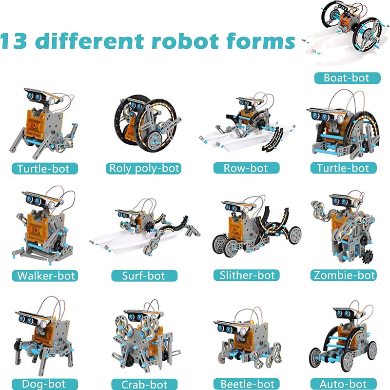 13-in-1 Solar Powered Robot Ki - Science Project Robot recension och pris