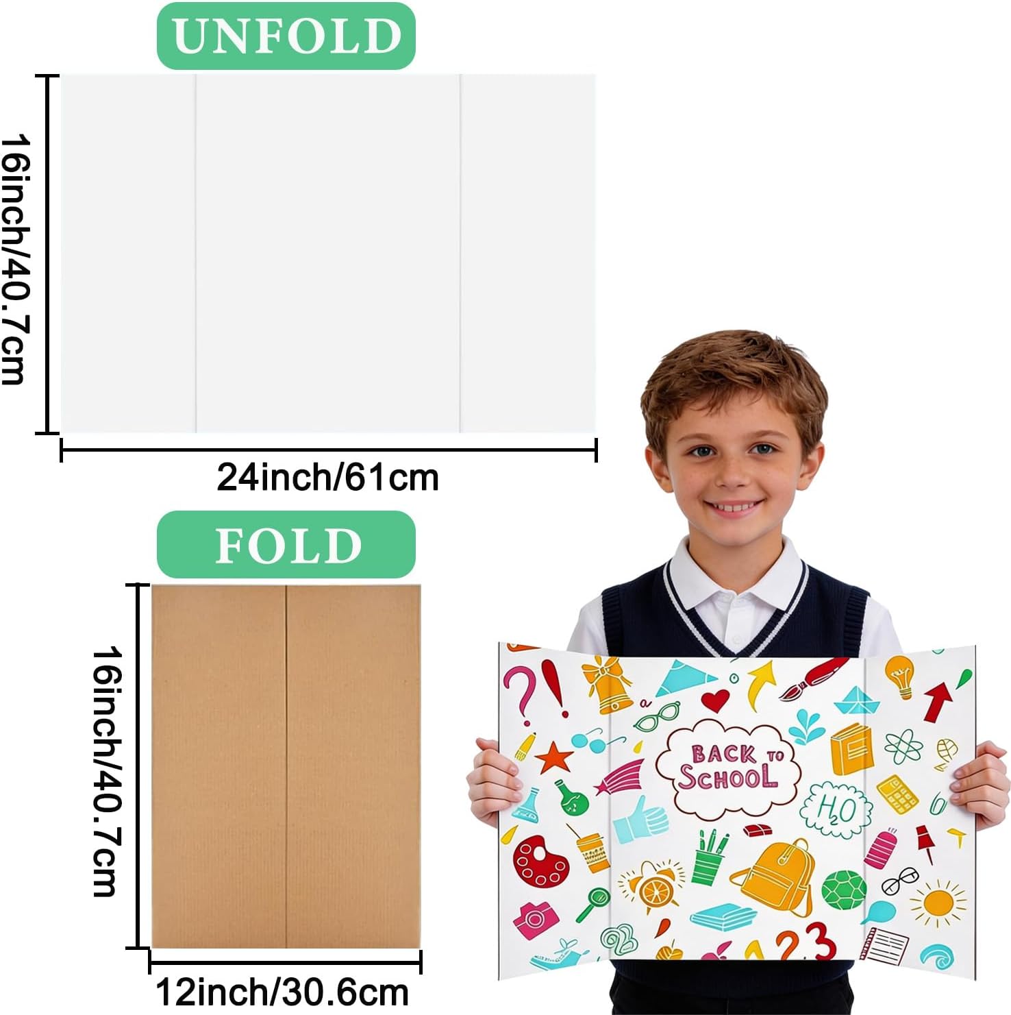 Trifold Poster Board 24x16 Inc - Science Project recension och pris