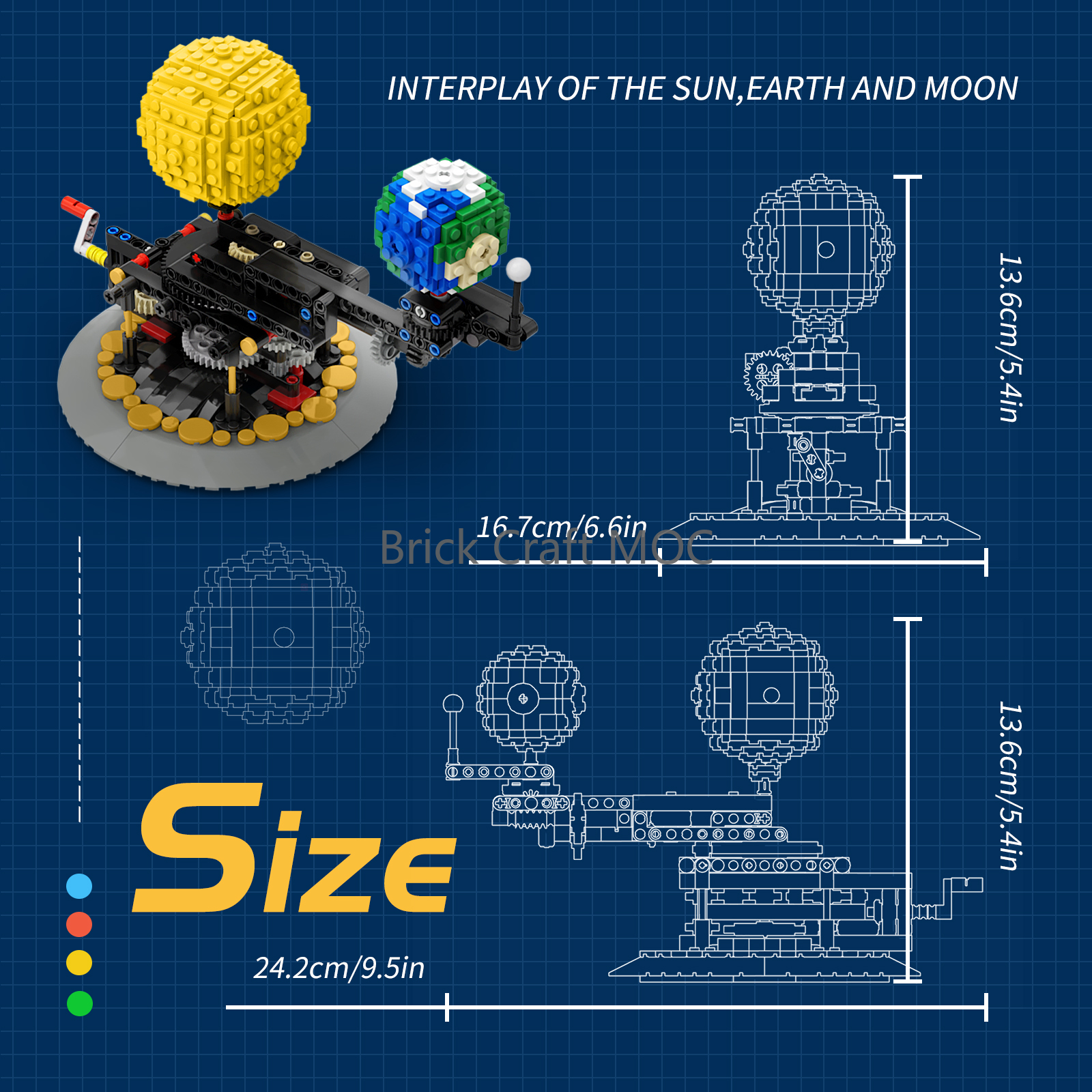 MOC Sun Earth Moon Orrery Buil - Solar System Orrery recension och pris