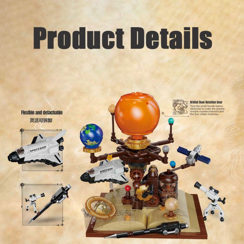 672PCS STEM Building Blocks So - Solar System Orrery recension och pris