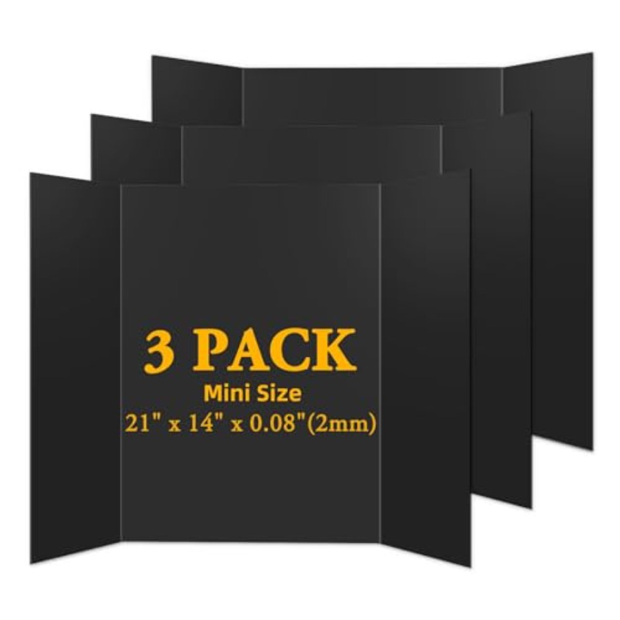 3PCS Small Trifold Poster Boar - Science Project recension och pris