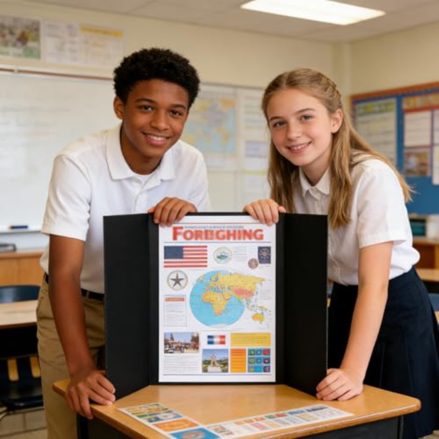 3PCS Small Trifold Poster Boar - Science Project recension och pris