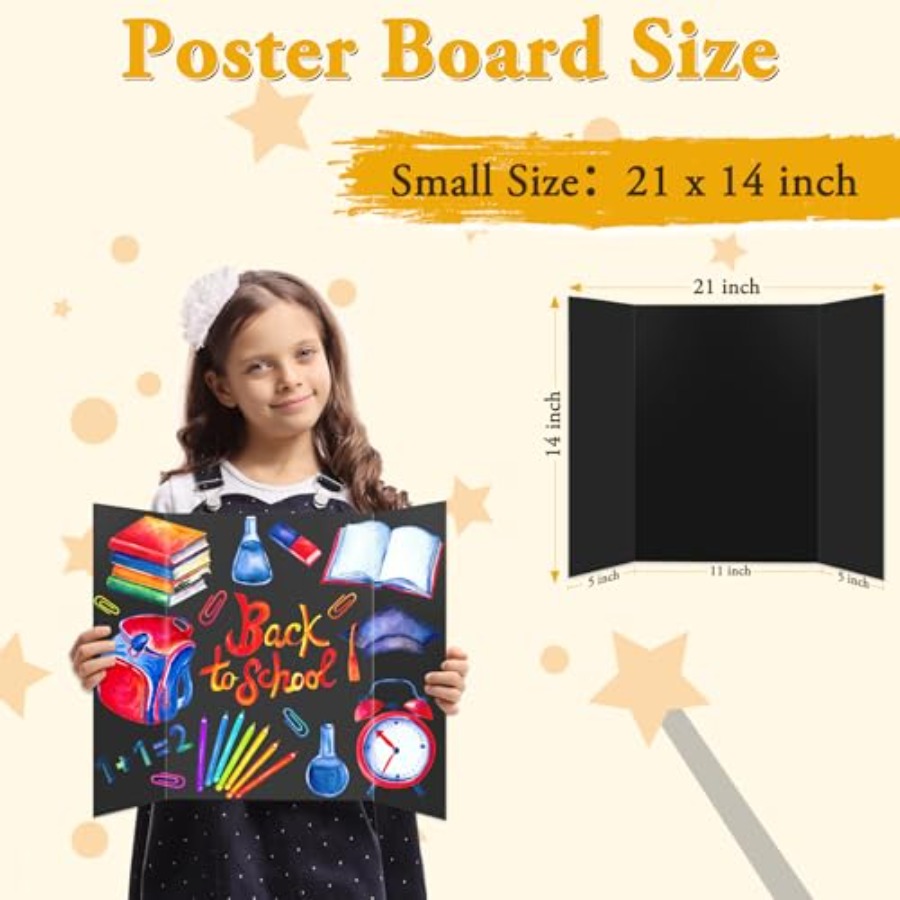 3PCS Small Trifold Poster Boar - Science Project recension och pris