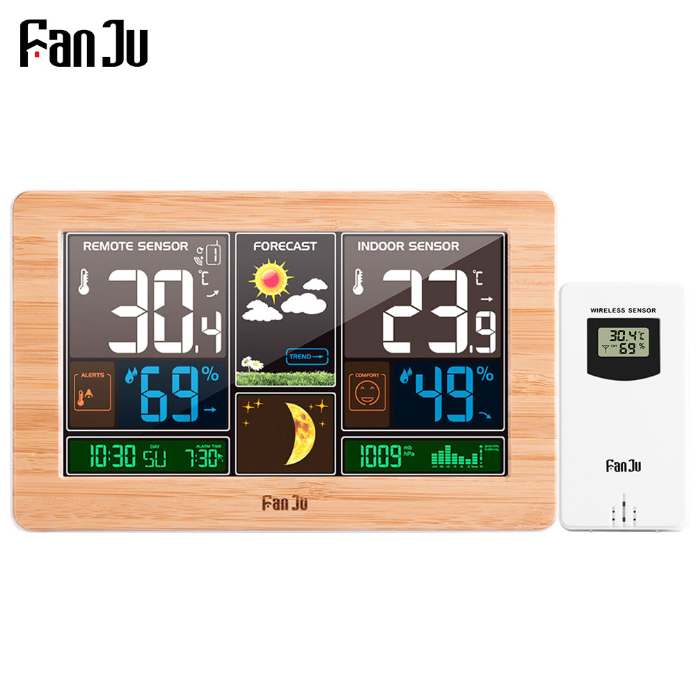 FanJu FJ3378 Digital Alarm Clo - Weather Station Indoor recension och pris