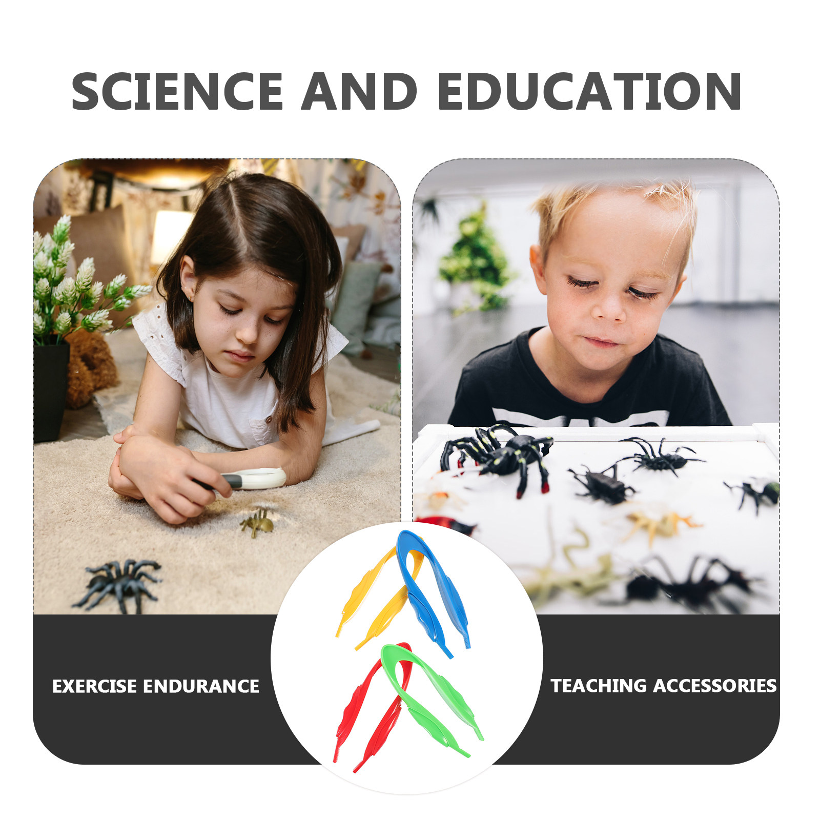 4Pcs Kids Plastic Tweezers Erg - Science Experiment recension och pris
