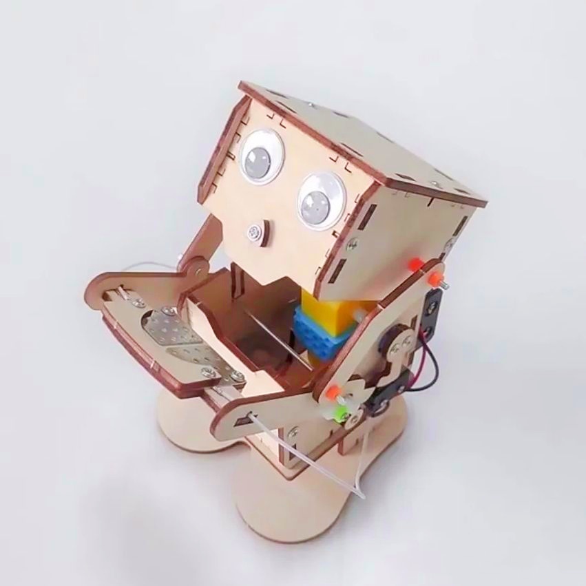 DIY Coin Eating Robot Wooden M - Science Project Robot recension och pris